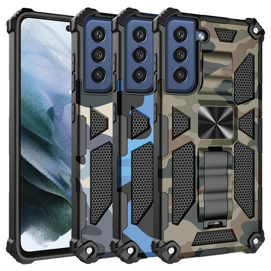 Outdoor Hülle für Samsung Galaxy S21 FE Camouflage Shockproof Schutz Cover Armor