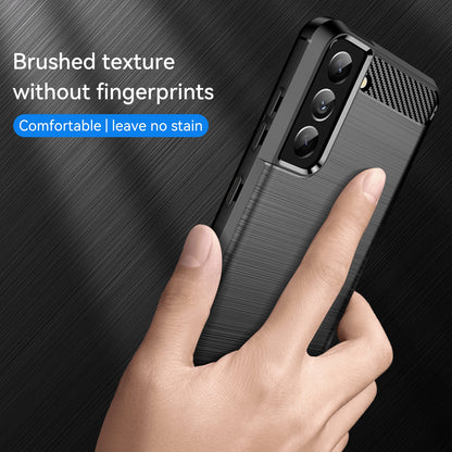 TPU Hülle für Samsung Galaxy S21 FE Carbon Fiber Skin Brushed Schutzcover Case