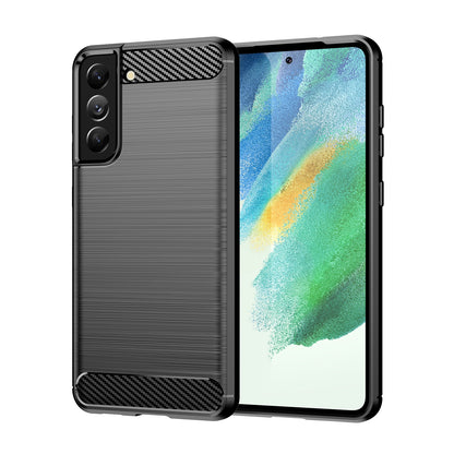 TPU Hülle für Samsung Galaxy S21 FE Carbon Fiber Skin Brushed Schutzcover Case