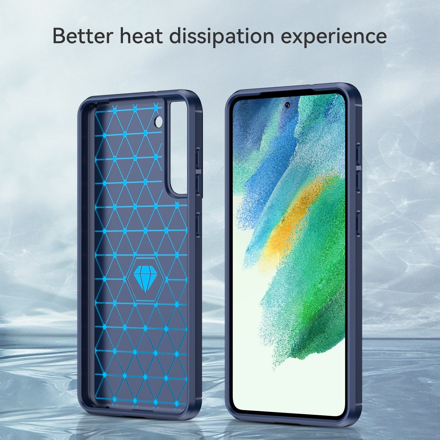 TPU Hülle für Samsung Galaxy S21 FE Carbon Fiber Skin Brushed Schutzcover Case