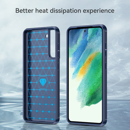 TPU Hülle für Samsung Galaxy S21 FE Carbon Fiber Skin Brushed Schutzcover Case