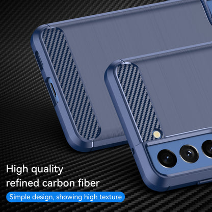 TPU Hülle für Samsung Galaxy S21 FE Carbon Fiber Skin Brushed Schutzcover Case