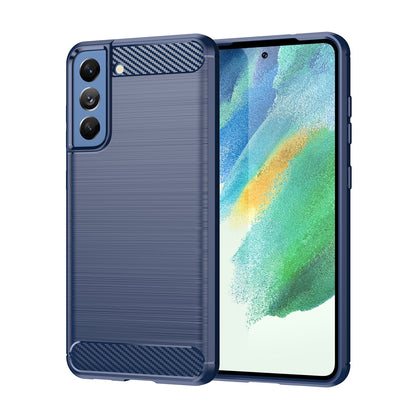TPU Hülle für Samsung Galaxy S21 FE Carbon Fiber Skin Brushed Schutzcover Case