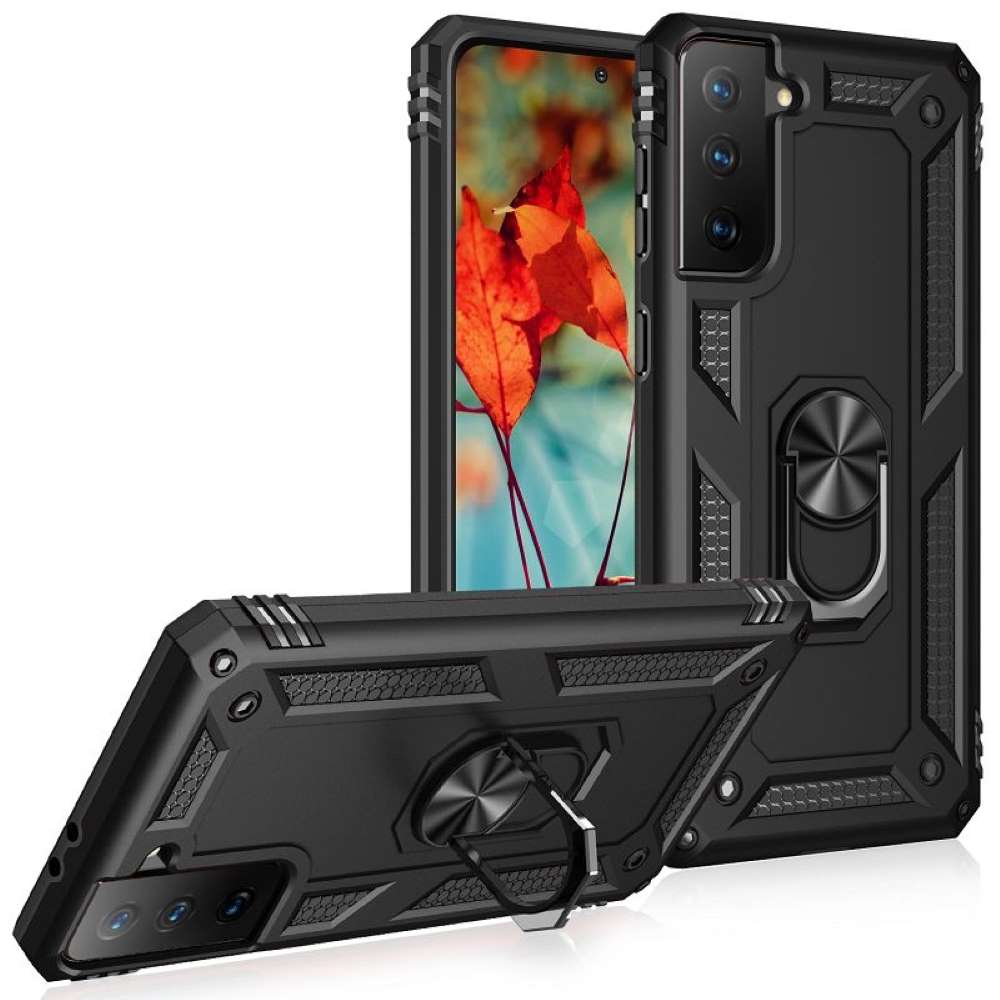 Outdoor Case für SAMSUNG GALAXY S21 FE TPU Hybrid Sergeant Armor Ring Hülle