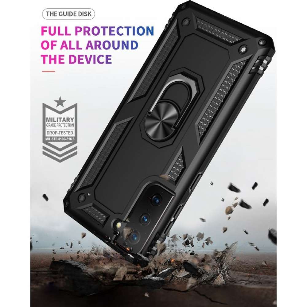 Outdoor Case für SAMSUNG GALAXY S21 FE TPU Hybrid Sergeant Armor Ring Hülle