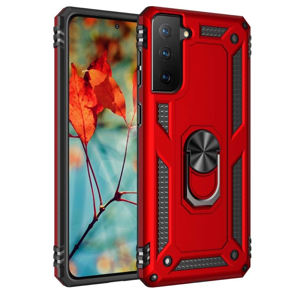 Outdoor Case für SAMSUNG GALAXY S21 FE TPU Hybrid Sergeant Armor Ring Hülle