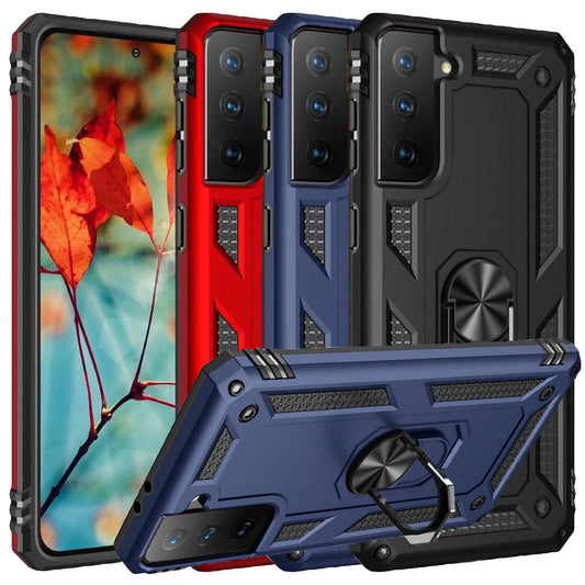 Outdoor Case für SAMSUNG GALAXY S21 FE TPU Hybrid Sergeant Armor Ring Hülle