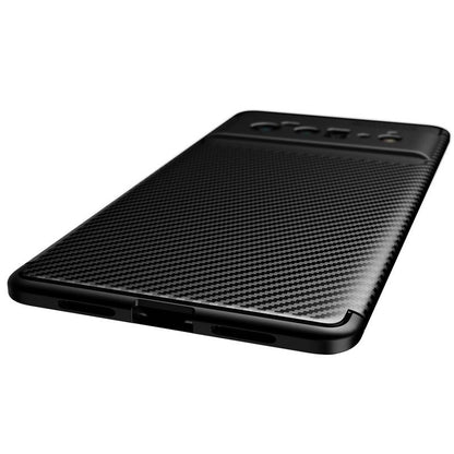 TPU Hülle für Google Pixel 6 PRO Carbon Fiber Muster Shockproof Back Cover Case