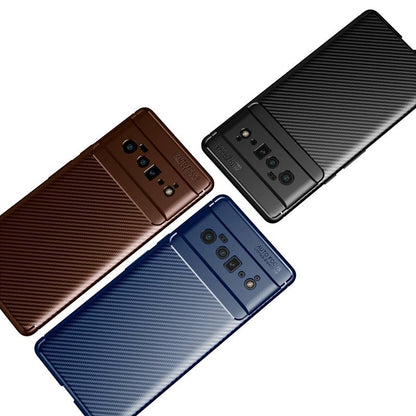 TPU Hülle für Google Pixel 6 PRO Carbon Fiber Muster Shockproof Back Cover Case