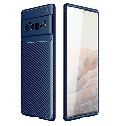 TPU Hülle für Google Pixel 6 PRO Carbon Fiber Muster Shockproof Back Cover Case