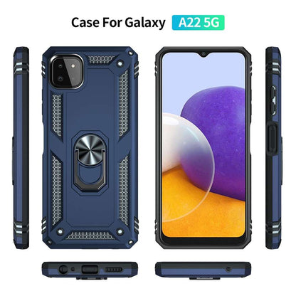 Outdoor Case für SAMSUNG GALAXY A22 5G TPU PC Hybrid Sergeant Armor Hülle Cover
