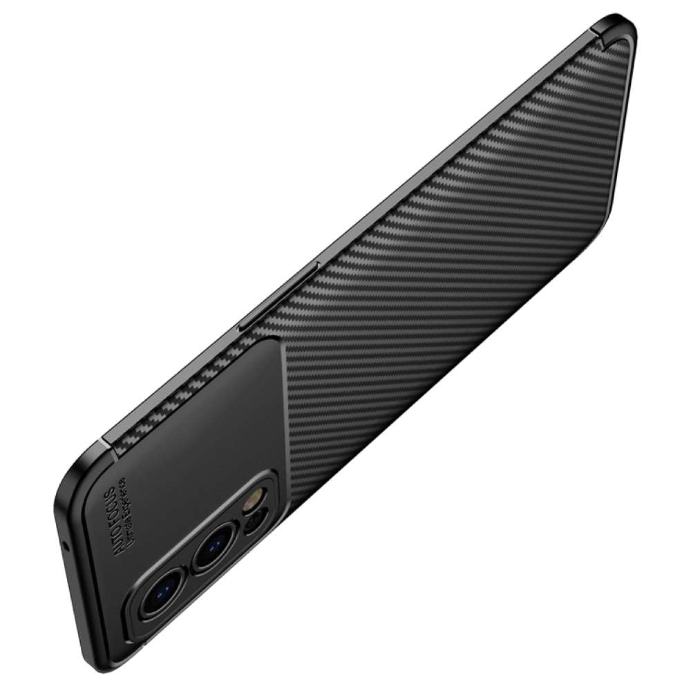 TPU Case für ONEPLUS NORD 2 Carbon Fiber Muster Shockproof Texture Hülle Cover