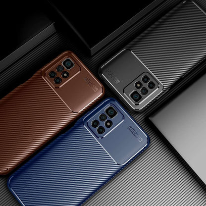 TPU Case für XIAOMI REDMI 10 Carbon Fiber Muster Shockproof Texture Hülle Cover
