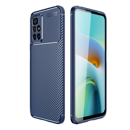 TPU Case für XIAOMI REDMI 10 Carbon Fiber Muster Shockproof Texture Hülle Cover