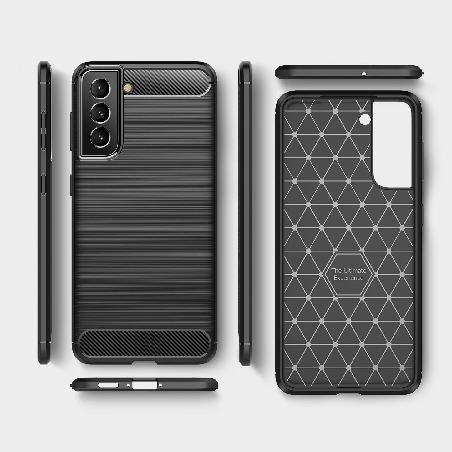 TPU Hülle für Samsung Galaxy S22 Carbon Fiber Skin Brushed Schutzcover Soft Case