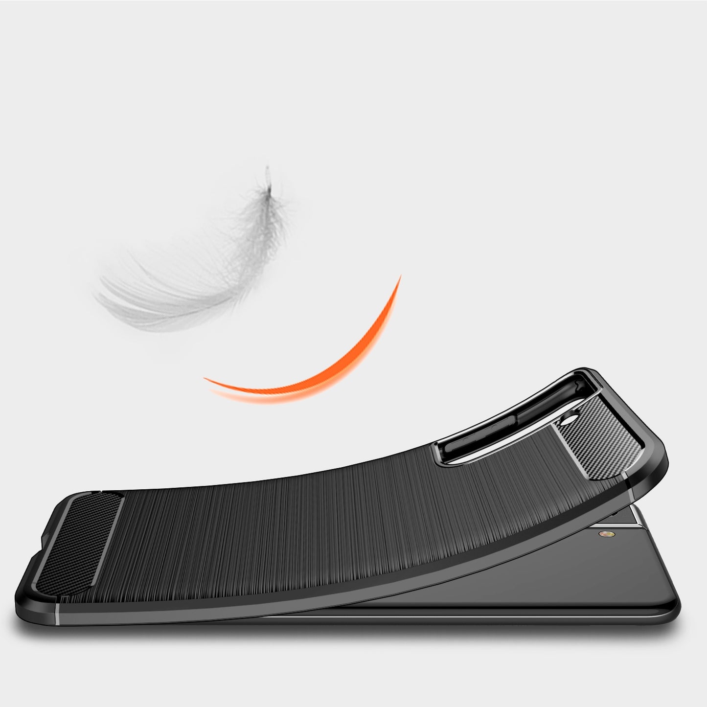 TPU Hülle für Samsung Galaxy S22 Carbon Fiber Skin Brushed Schutzcover Soft Case