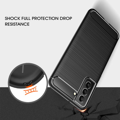 TPU Hülle für Samsung Galaxy S22 Carbon Fiber Skin Brushed Schutzcover Soft Case