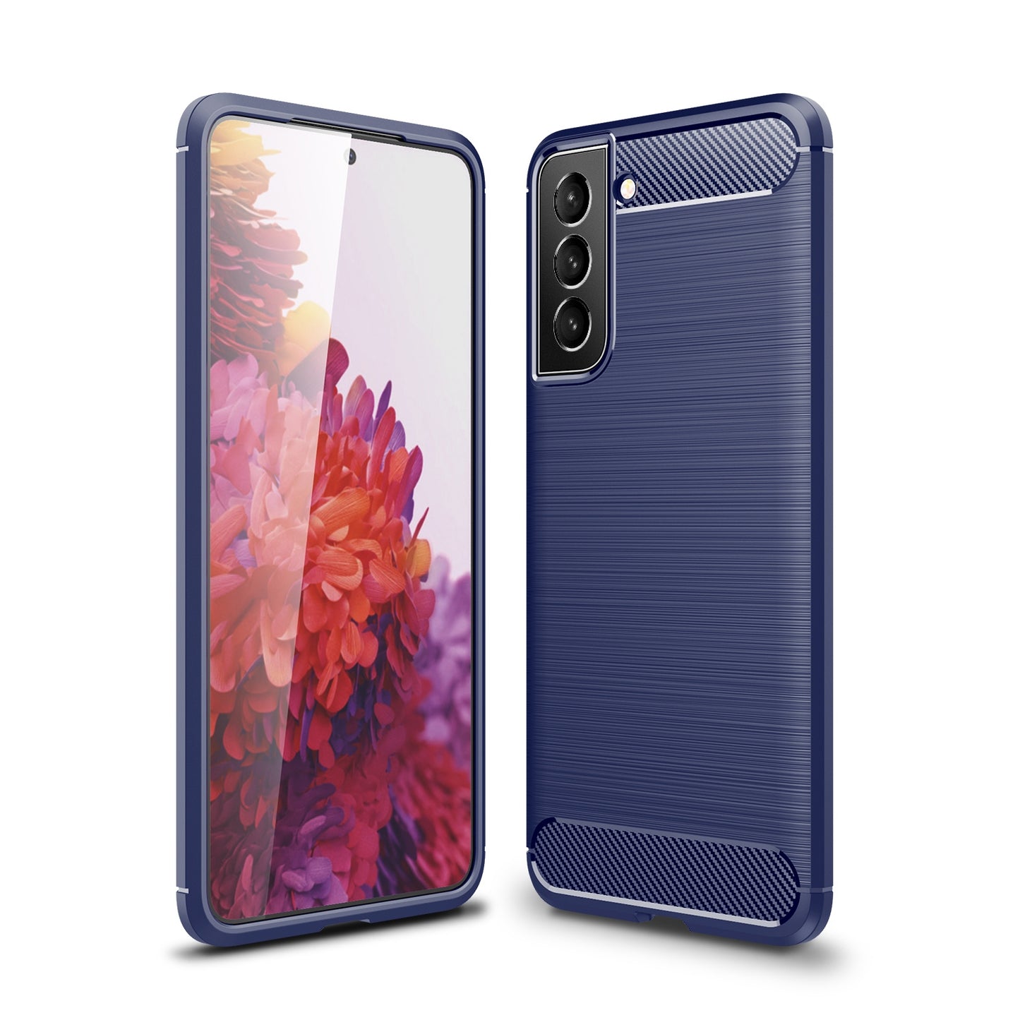TPU Hülle für Samsung Galaxy S22 Carbon Fiber Skin Brushed Schutzcover Soft Case
