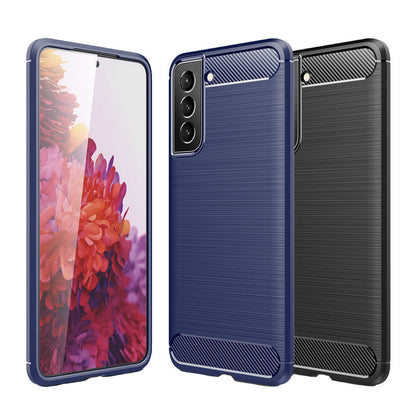TPU Hülle für Samsung Galaxy S22 Carbon Fiber Skin Brushed Schutzcover Soft Case