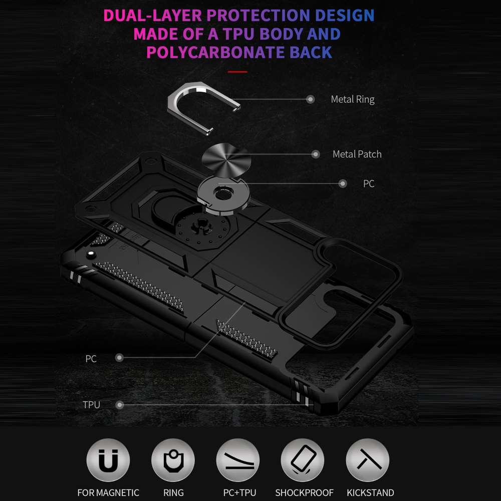Outdoor Case für Samsung Galaxy Z FLIP3 TPU Hybrid Sergeant Armor Ring Hülle