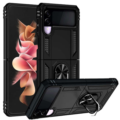 Outdoor Case für Samsung Galaxy Z FLIP3 TPU Hybrid Sergeant Armor Ring Hülle