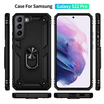 Outdoor Case für SAMSUNG GALAXY S22 TPU Hybrid Sergeant Armor Metall Ring Hülle