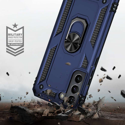 Outdoor Case für SAMSUNG GALAXY S22 TPU Hybrid Sergeant Armor Metall Ring Hülle