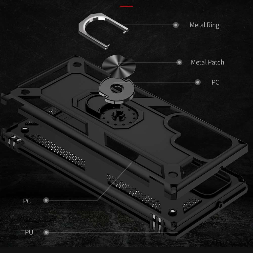 Outdoor Case für Samsung Galaxy S22 ULTRA TPU Hybrid Sergeant Armor Ring Hülle