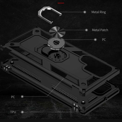 Outdoor Case für Samsung Galaxy S22 ULTRA TPU Hybrid Sergeant Armor Ring Hülle