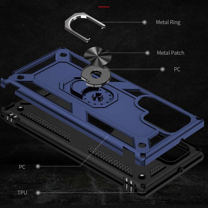 Outdoor Case für Samsung Galaxy S22 ULTRA TPU Hybrid Sergeant Armor Ring Hülle