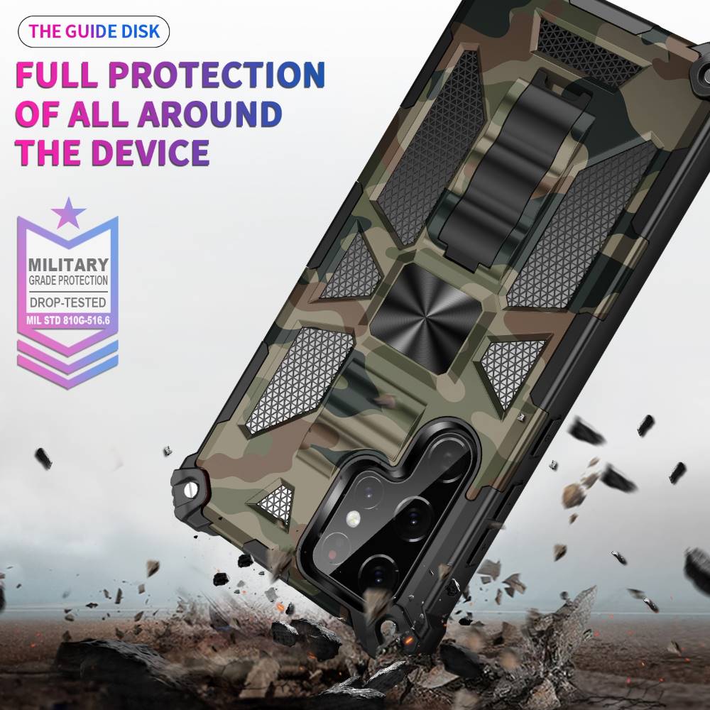 Outdoor Hülle für Samsung Galaxy S22 ULTRA Camouflage Shockproof Schutz Cover