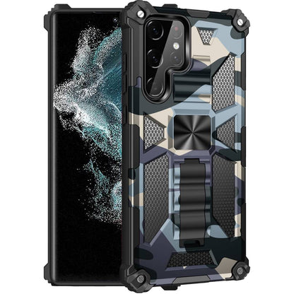 Outdoor Hülle für Samsung Galaxy S22 ULTRA Camouflage Shockproof Schutz Cover