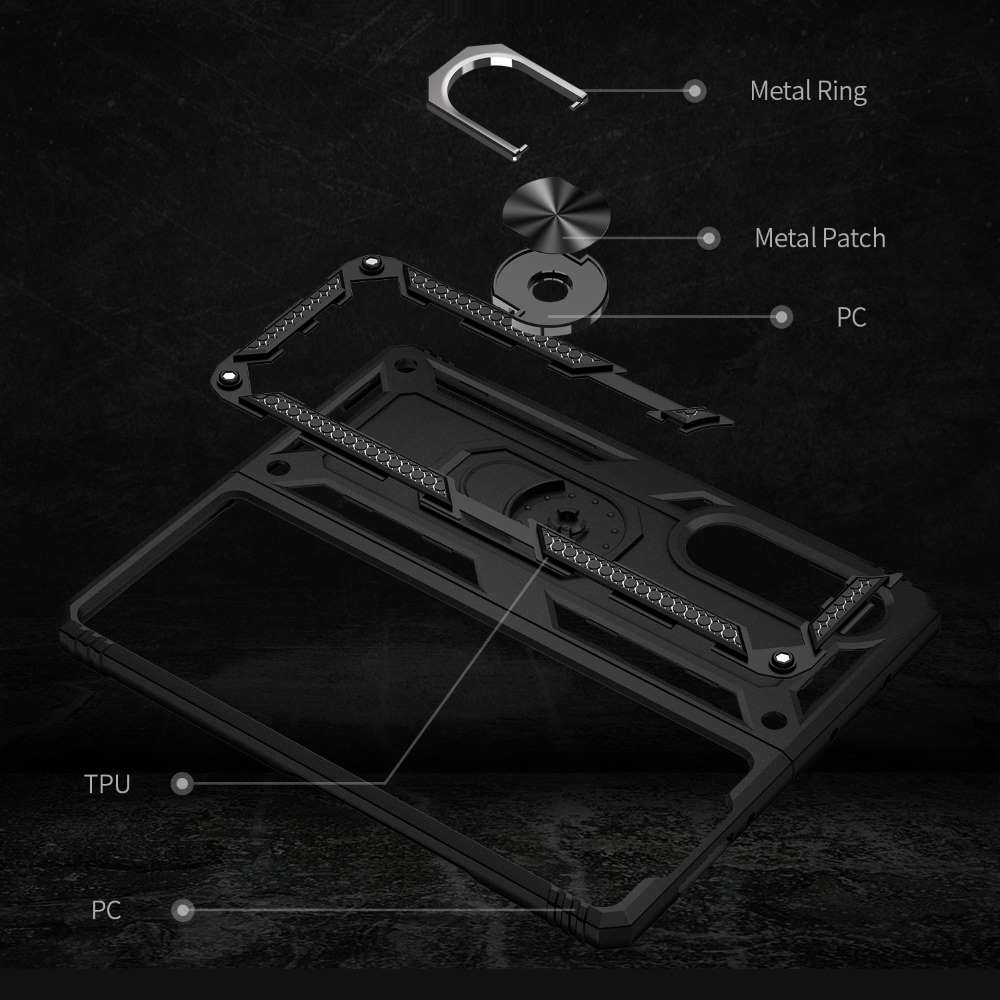 Outdoor Case für Samsung Galaxy Z FOLD3 TPU Hybrid Sergeant Armor Ring Hülle