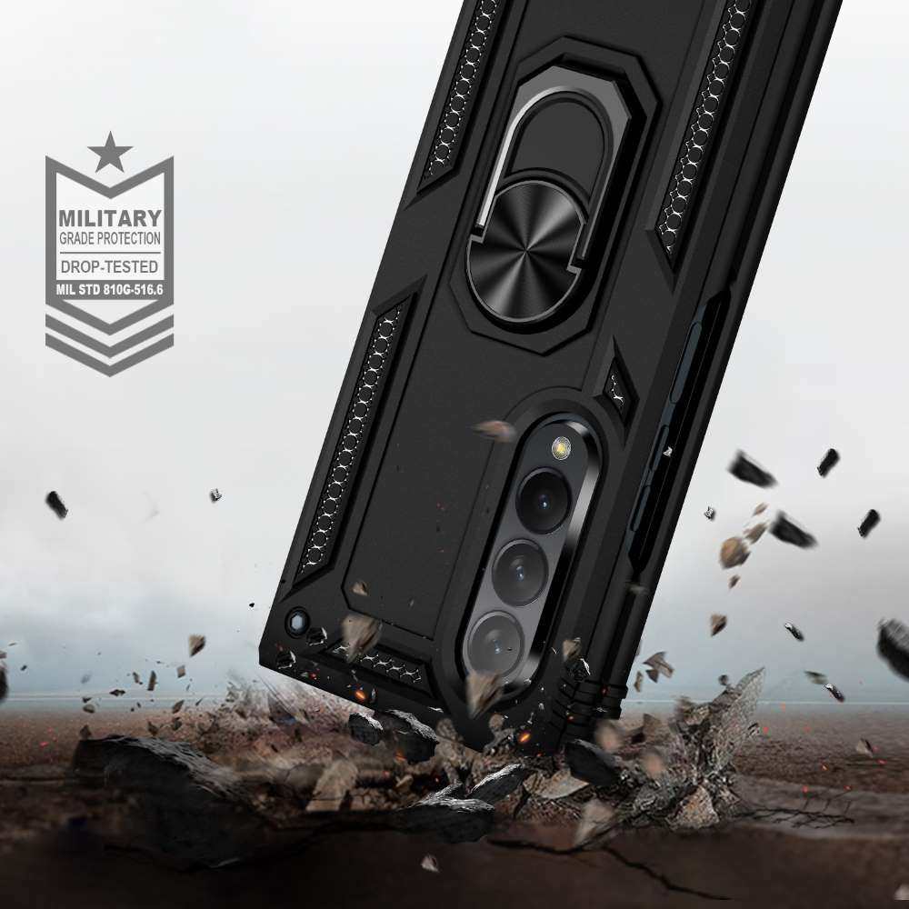 Outdoor Case für Samsung Galaxy Z FOLD3 TPU Hybrid Sergeant Armor Ring Hülle