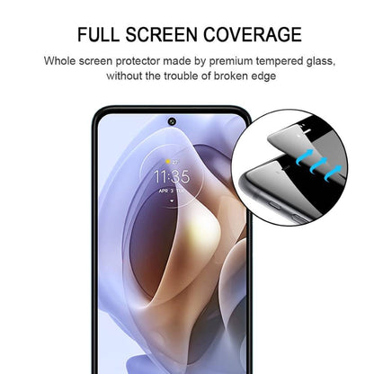 Schutzglas für Motorola Moto G53 Full Cover Full Glue Tempered Glass Folie Film