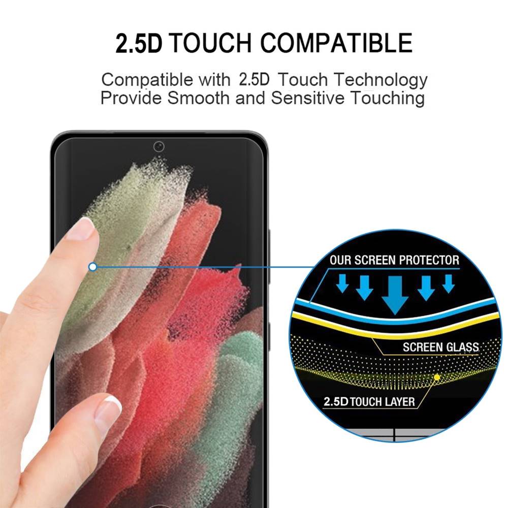 Schutzglas für Samsung Galaxy S22 ULTRA Full Cover Full Glue Curved Tempered