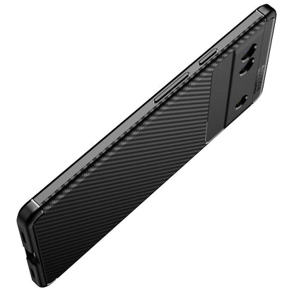 TPU Hülle für Google Pixel 6a Carbon Fiber Muster Textur Shockproof Cover Case