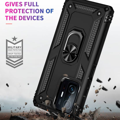 Outdoor Hülle für Xiaomi 11T 11T PRO TPU PC Hybrid Sergeant Armor Ring Cover