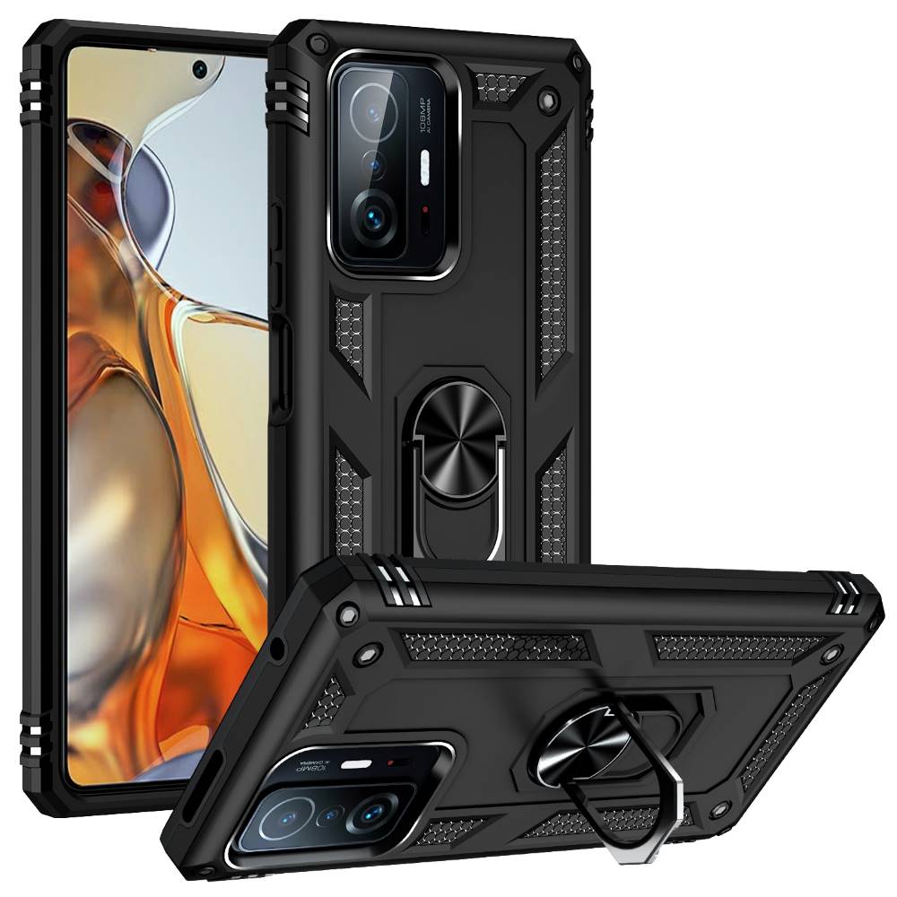 Outdoor Hülle für Xiaomi 11T 11T PRO TPU PC Hybrid Sergeant Armor Ring Cover