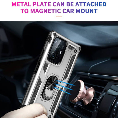 Outdoor Hülle für Xiaomi 11T 11T PRO TPU PC Hybrid Sergeant Armor Ring Cover