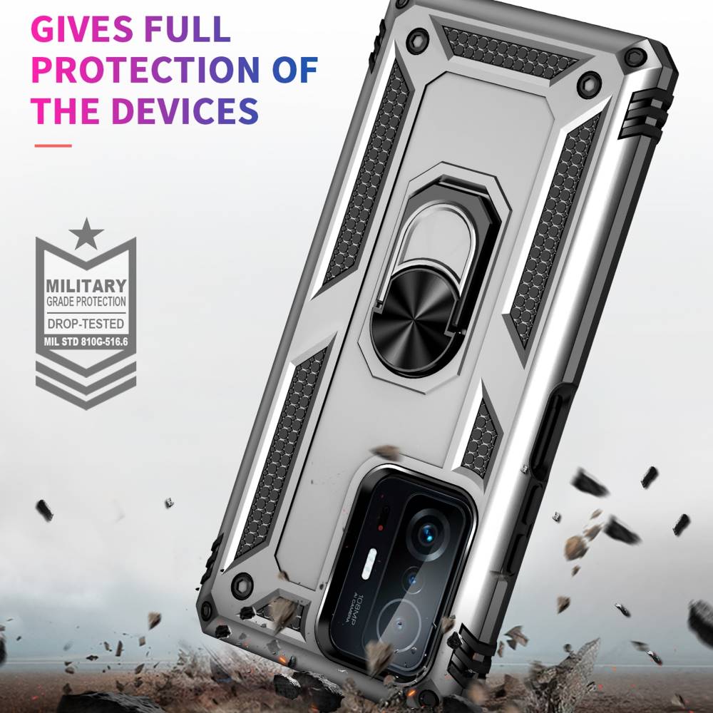 Outdoor Hülle für Xiaomi 11T 11T PRO TPU PC Hybrid Sergeant Armor Ring Cover