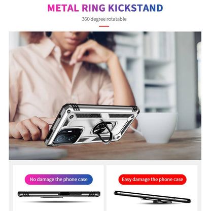 Outdoor Hülle für Xiaomi 11T 11T PRO TPU PC Hybrid Sergeant Armor Ring Cover