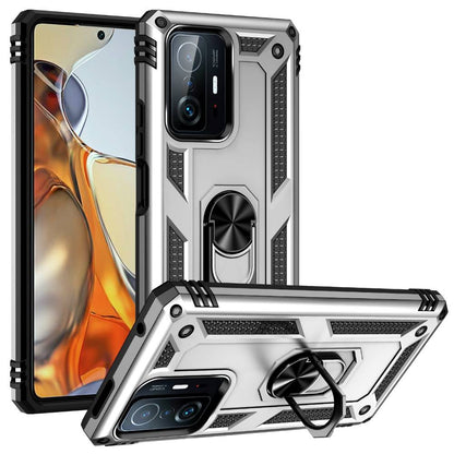 Outdoor Hülle für Xiaomi 11T 11T PRO TPU PC Hybrid Sergeant Armor Ring Cover