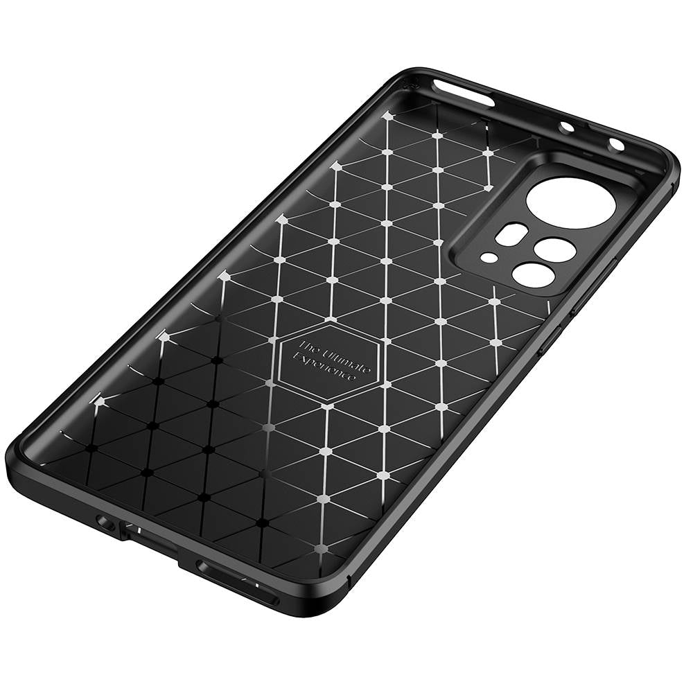 TPU Hülle für Xiaomi 12 PRO Carbon Fiber Muster Textur Shockproof Cover Case