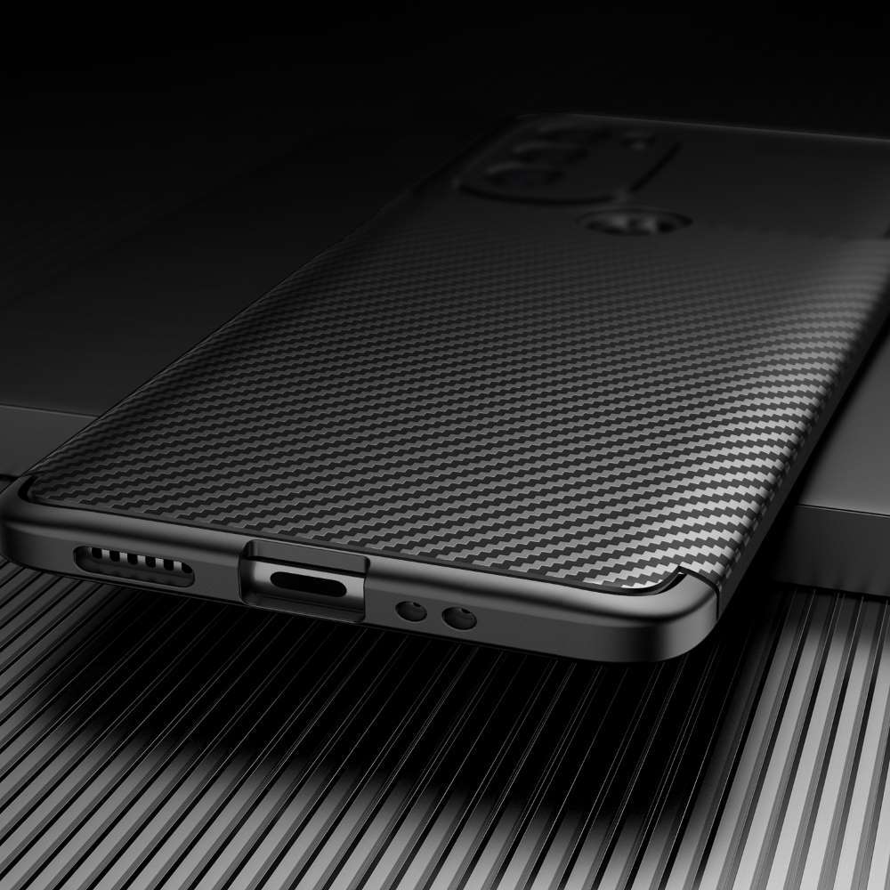 TPU Case für MOTOROLA MOTO G31 Carbon Fiber Muster Shockproof Texture Hülle