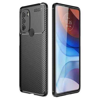 TPU Case für MOTOROLA MOTO G31 Carbon Fiber Muster Shockproof Texture Hülle