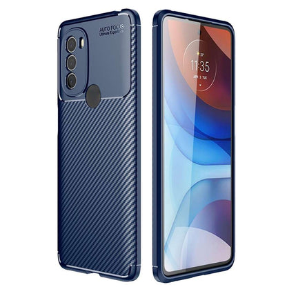 TPU Case für MOTOROLA MOTO G31 Carbon Fiber Muster Shockproof Texture Hülle