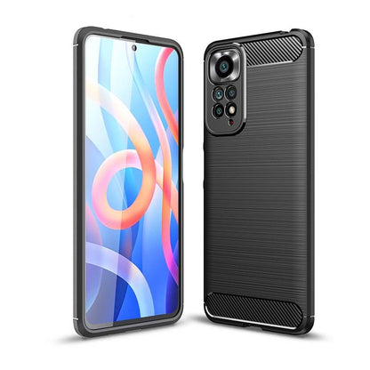 TPU Hülle für Xiaomi Redmi Note 11 Carbon Fiber Skin Brushed Schutzcover Case