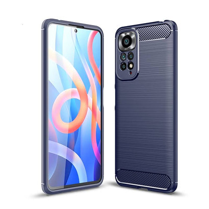 TPU Hülle für Xiaomi Redmi Note 11 Carbon Fiber Skin Brushed Schutzcover Case