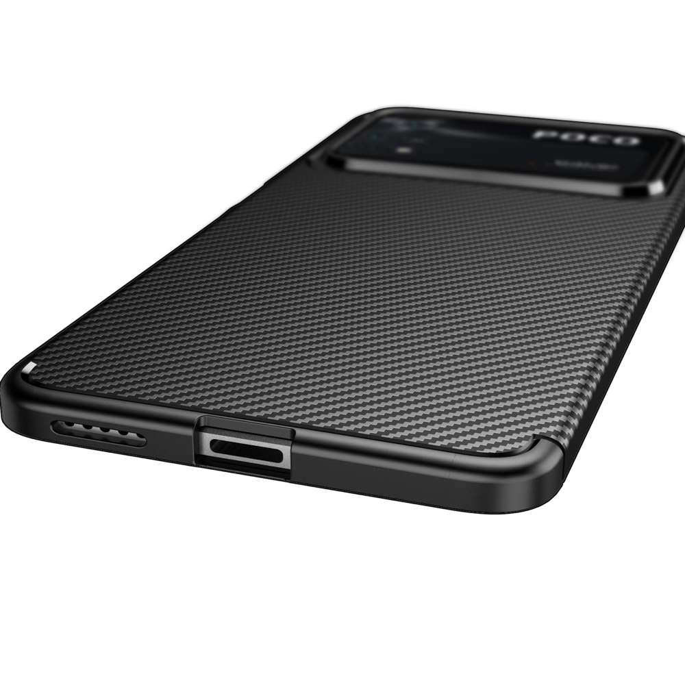 TPU Case für XIAOMI POCO X4 PRO 5G Carbon Fiber Muster Shockproof Texture Hülle